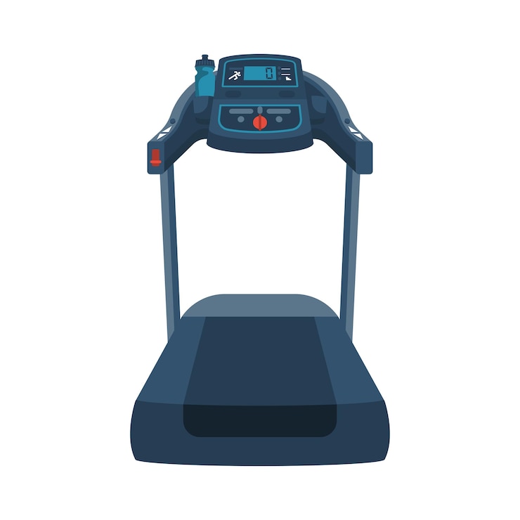 Vecteur simulateur de course tapis roulant outil de gym temps d'exécution de l'icône de la machine de tapis roulant illustration vectorielle télévision des