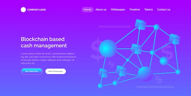 Site Web 3D BlockChain moderne Hero