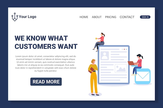 Un site Web qui dit "je sais ce que veulent les clients"