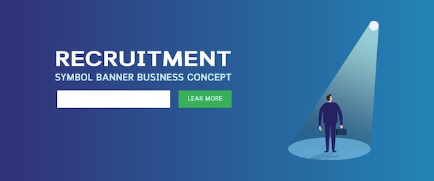 Vecteur site web de recrutement et d'embauche