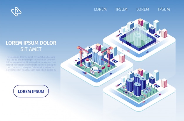 Site Web Vecteur de projet d&#39;investissement dans la construction