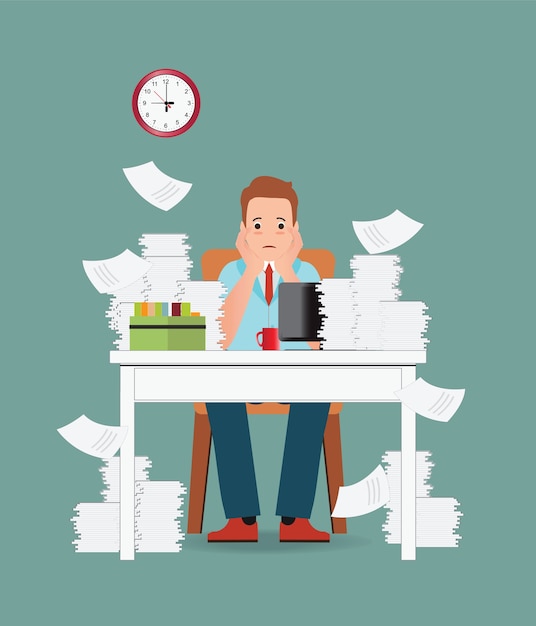 Situation de stress sur l'homme de travail