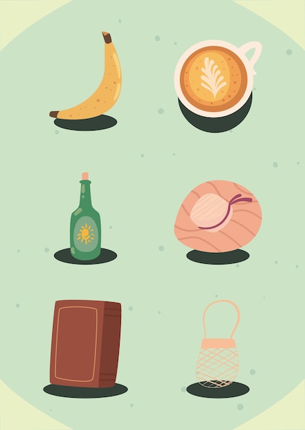 Six articles de pique-nique