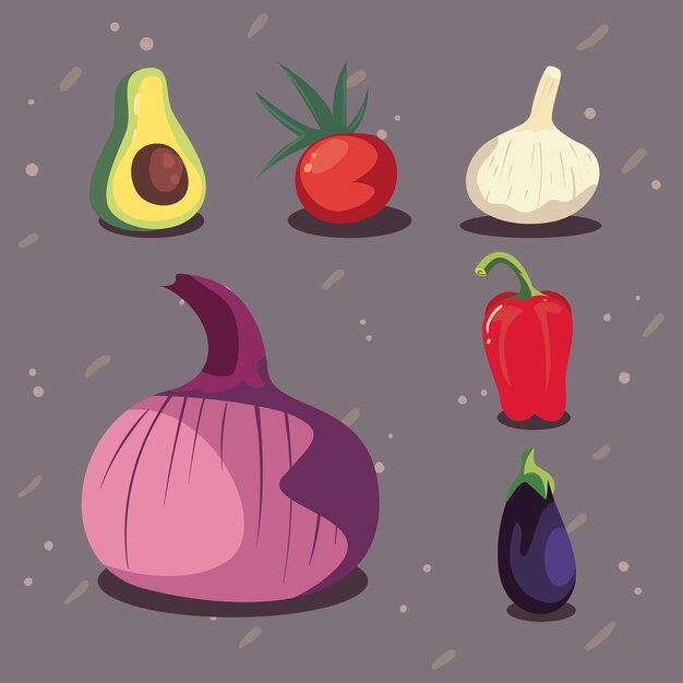 Six légumes sains