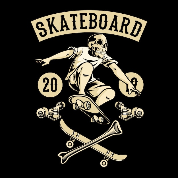 Skateboard Skull