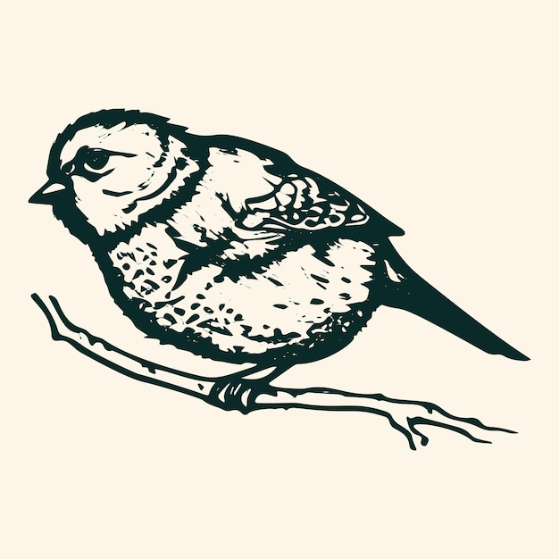Sketch d'oiseau vintage illustration vectorielle d'ornithologie