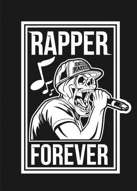 Skull Rapper Noir Et Blanc