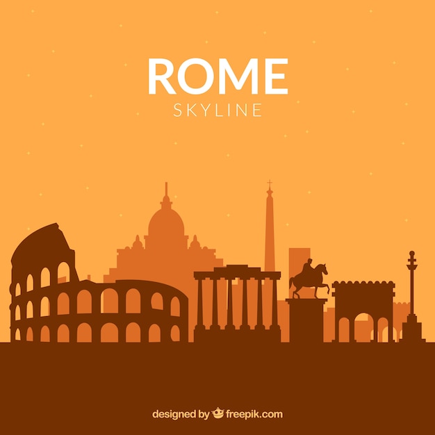 Skyline orange de Rome