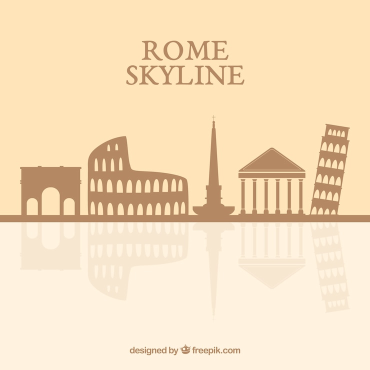 Vecteur skyline de rome