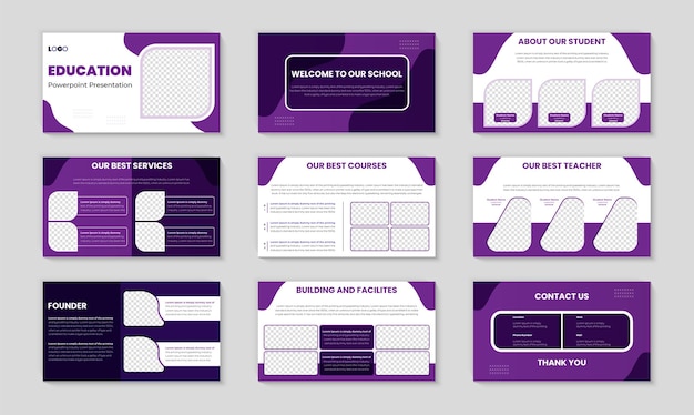 slides de présentation PowerPoint créatifs conception de modèle avec une grande éducation conception d'arrière-plan ppt