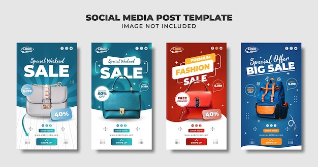 Sling Bag Social Media Instagram histoire et modèle de bannière pour la promotion