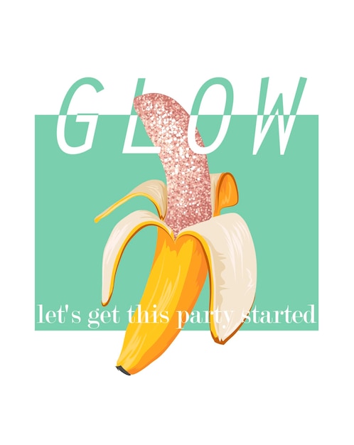 Slogan Lumineux Avec Illustration De Banane Parfait Pour La Décoration Telle Que Des Affiches Art Mural Sac Fourre-tout T-shirt