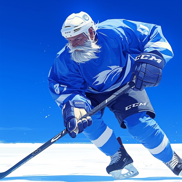 Vecteur un slovaque joue au hockey sur glace.