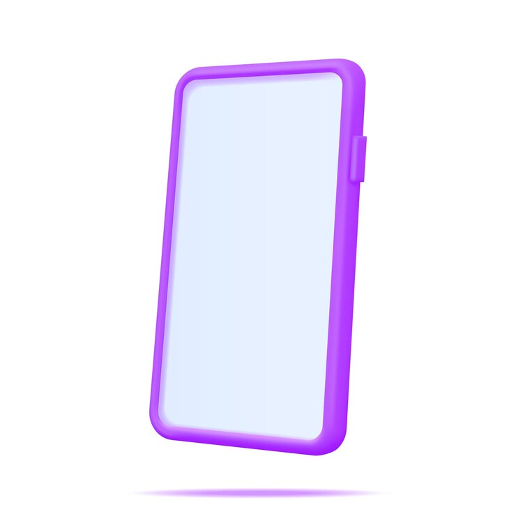 Vecteur smartphone 3d réaliste avec écran vide
