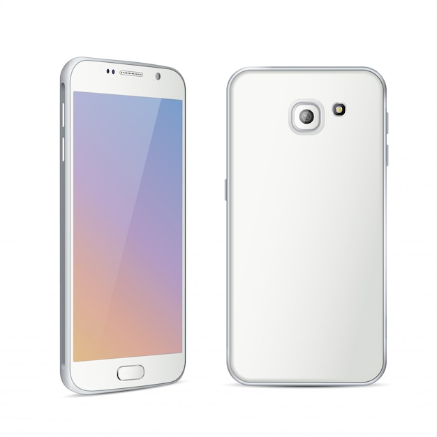 Smartphone de couleur blanche