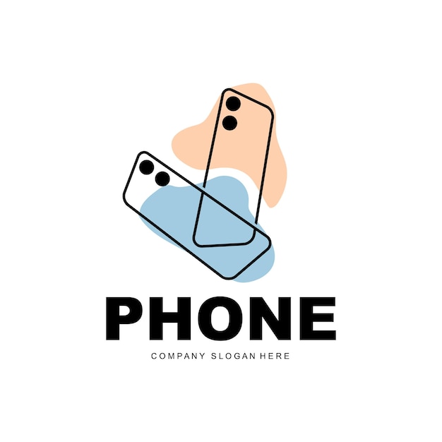 Vecteur smartphone logo communication electronics vector design de téléphone moderne pour le symbole de la marque de l'entreprise