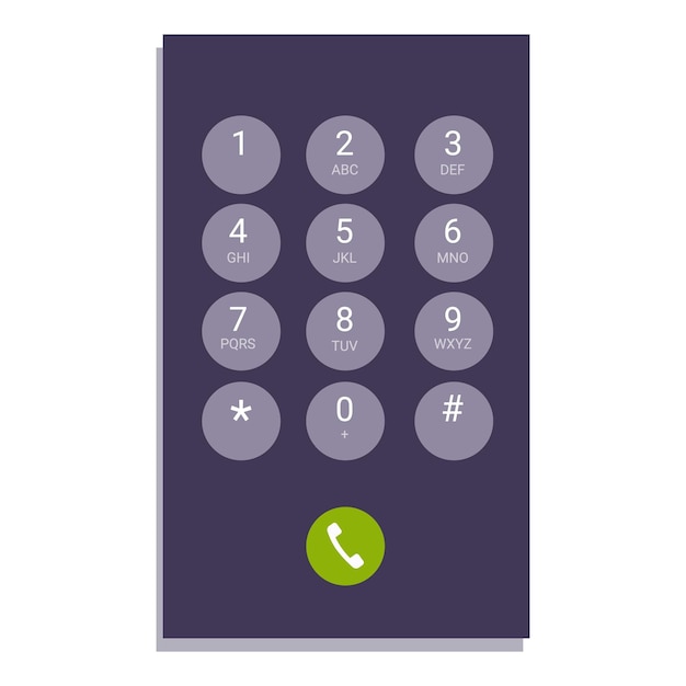 Smartphone montrant un clavier pour faire des appels téléphoniques