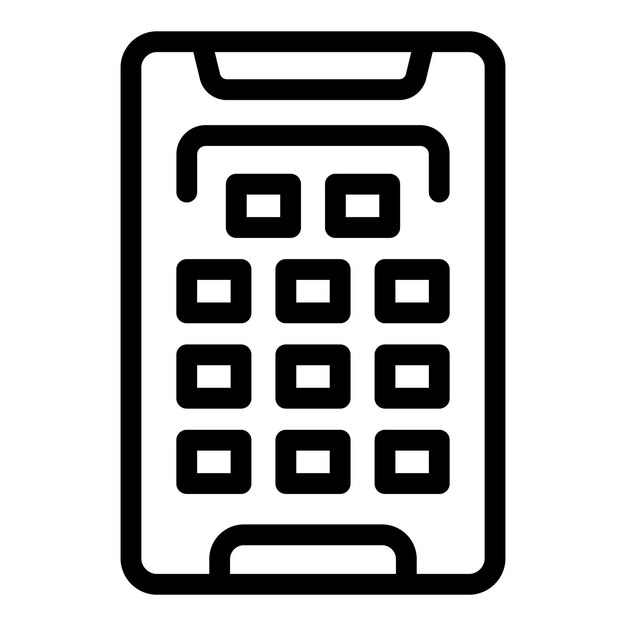 Smartphone montrant le menu de l'application avec des boutons pour la navigation
