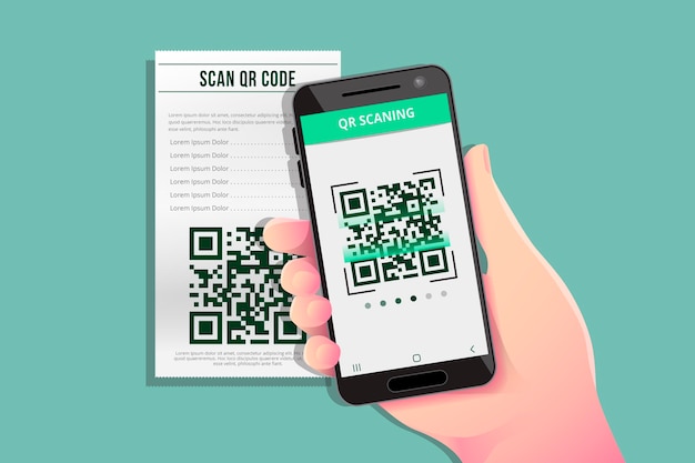 Smartphone scannant le code qr