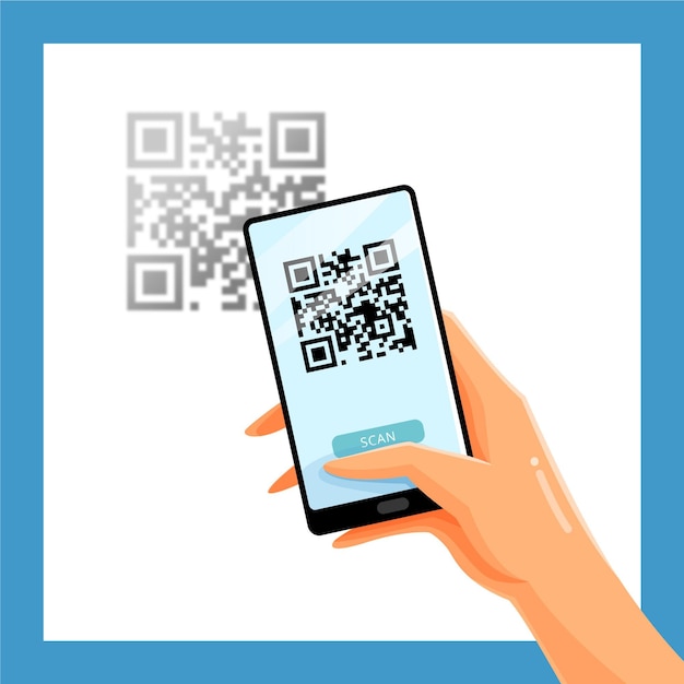 Smartphone scannant le code qr