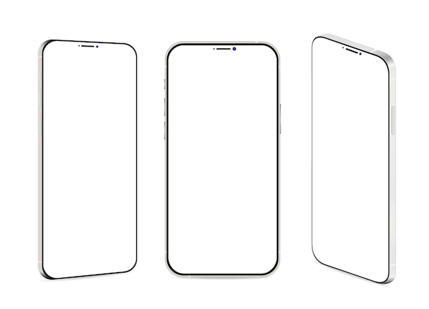 Smartphones réalistes avec écran vide