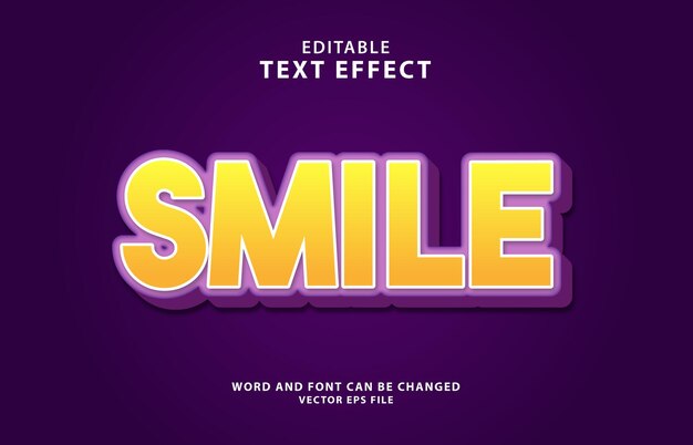 Smile Day 3d Smile Effet De Texte Modifiable