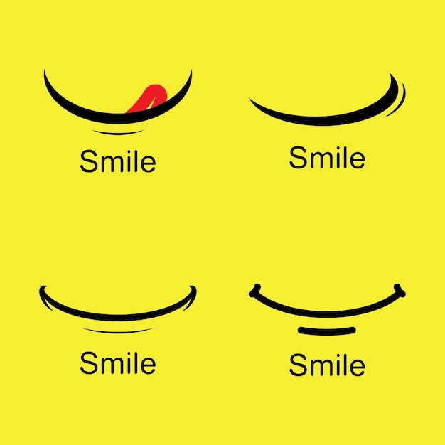 Smile Emote Vector Template Design