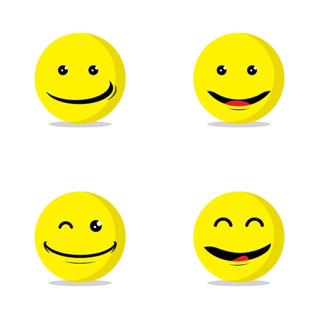 Smile Emote Vector Template Design