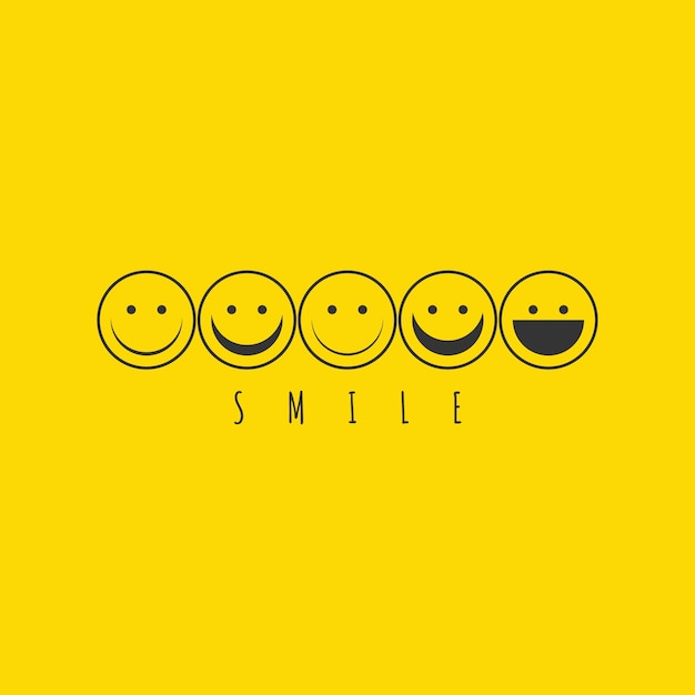 Vecteur smile emoticon logo