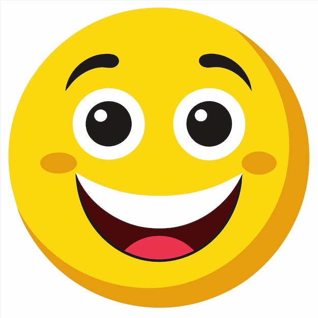 un smiley jaune avec un fond blanc