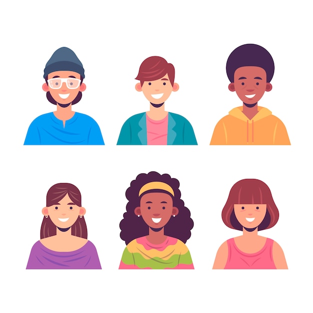 Smiley people femmes et hommes