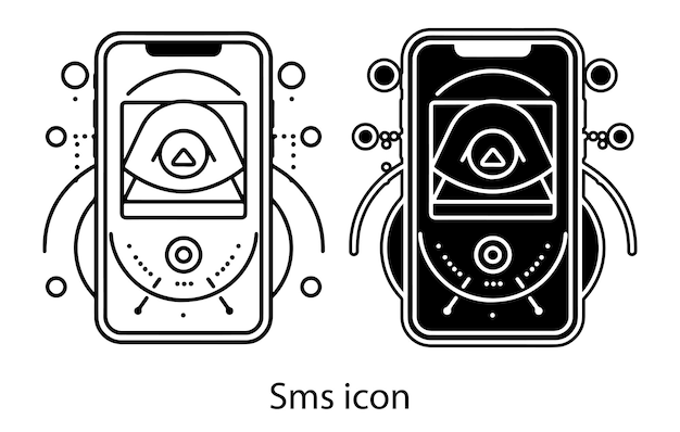 Sms Icon Outline Vectorsimple Set Of Message Related Vector Line Icons Contient Des Icônes Telles Que Conv