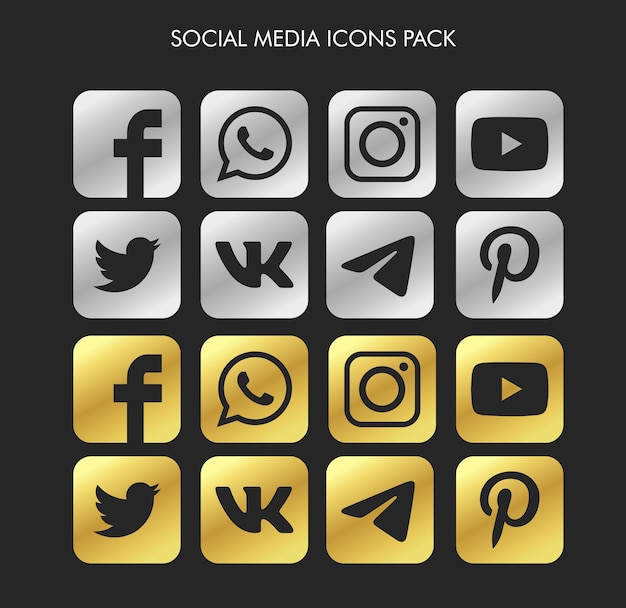 Vecteur social media icons pack