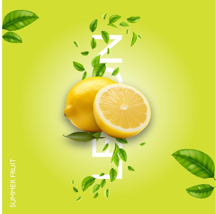 Vecteur social media post du citron frais