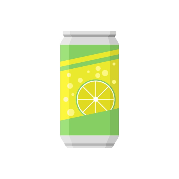 Vecteur soda en aluminium coloré peut icône isolé sur fond blanc signe de boissons non alcoolisées eau gazeuse non alcoolisée avec différentes saveurs boissons dans des emballages colorés illustration vectorielle