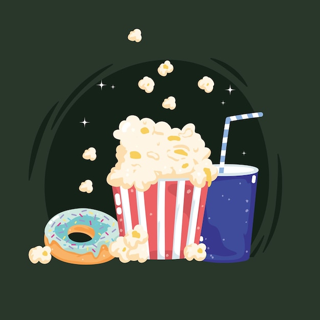 Soda Donut Pop-corn De Restauration Rapide