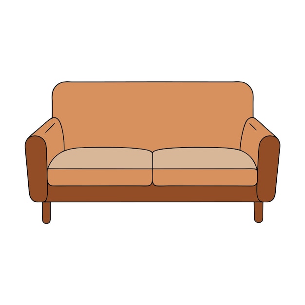 Sofa moderne dans le salon vectoriel