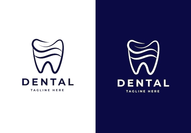 Vecteur soins dentaires création de logo conception de dents