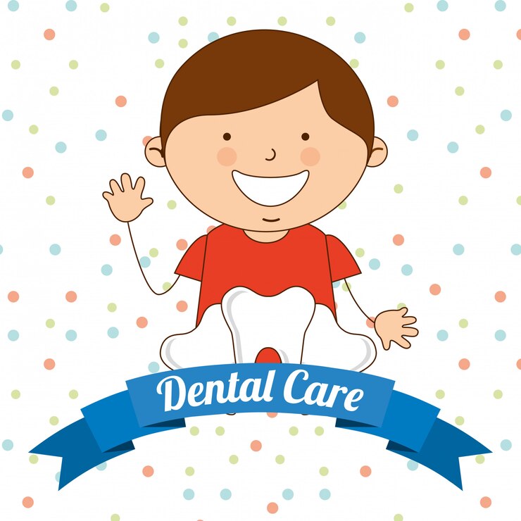 Vecteur soins dentaires pour enfants