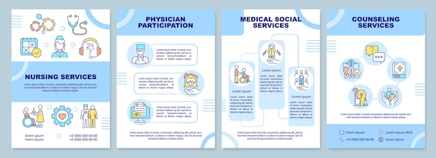 Les Soins Palliatifs Comprennent Un Modèle De Brochure Bleue