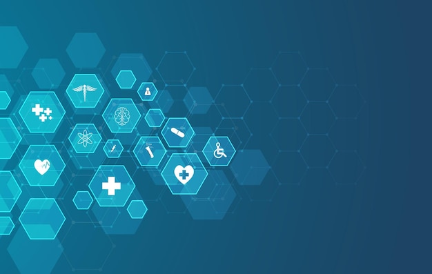 Soins de santé icône modèle médical médical concept design fond