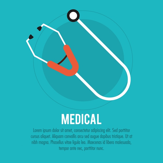 Vecteur soins de santé stéthoscope médical