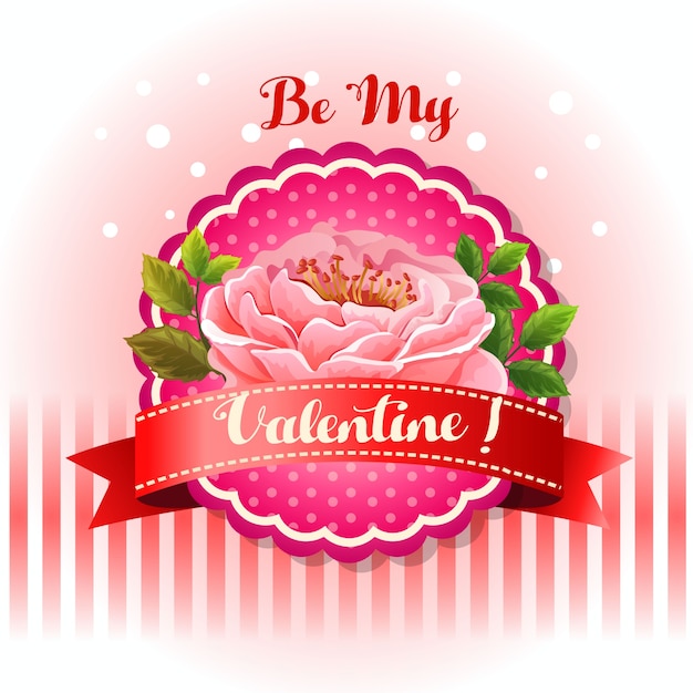 Sois Ma Carte De La Saint-valentin Belle Fleur