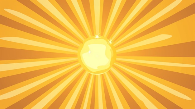 Vecteur le soleil brille sur un fond jaune