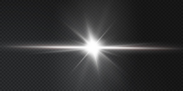 le soleil brille des rayons lumineux avec un éblouissement réaliste.