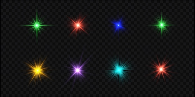 Le soleil flush avec raos ou spotlyght et boke Lance éclaire le réseau éclaboussure de lumière brillante et transparente