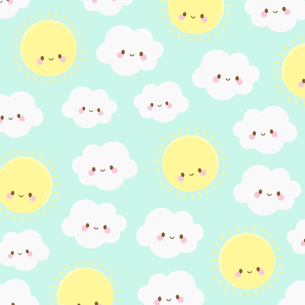 Soleil kawaii coloré, nuage, dessin animé arc-en-ciel mignon bébé fille baby shower