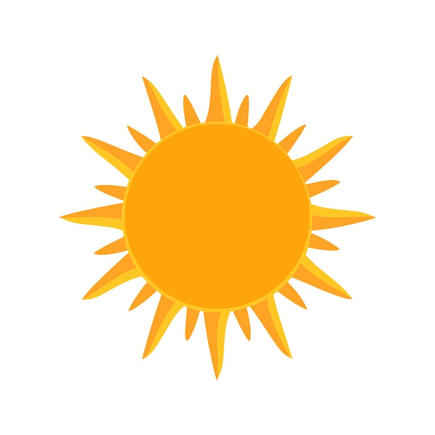 Vecteur soleil vectoriel libre sur un fond blanc
