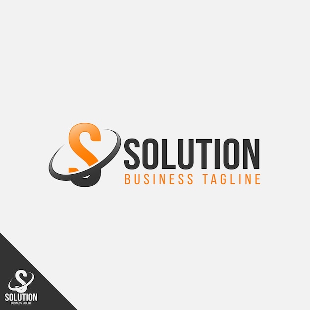 Vecteur solution - logo de la lettre s