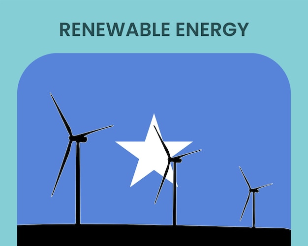 Vecteur somalie énergie renouvelable idée d'énergie environnementale et écologique